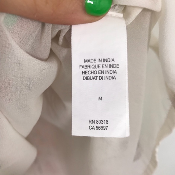 Lucky Brand Floral Short Sleeve Top Size Medium - Picture 6 of 7